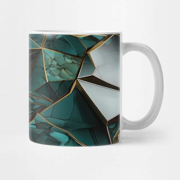 Funky Facade: Trompe-l’oeil Green Turquoise and Gold by star trek fanart and more